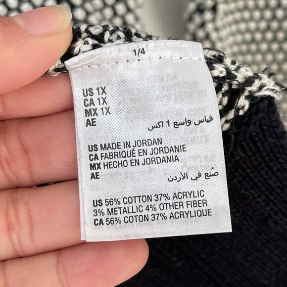 Charter Club Women's Plus Size Button-Trim Contrast-Accent Sweater Size 1X NWT - Picture 9 of 9